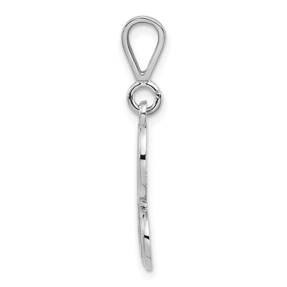 14k White Gold, Maci Collection, Filigree Script Initial H Pendant - Picture 2 of 4